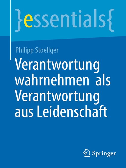 Title details for Verantwortung wahrnehmen  als Verantwortung aus Leidenschaft by Philipp Stoellger - Available